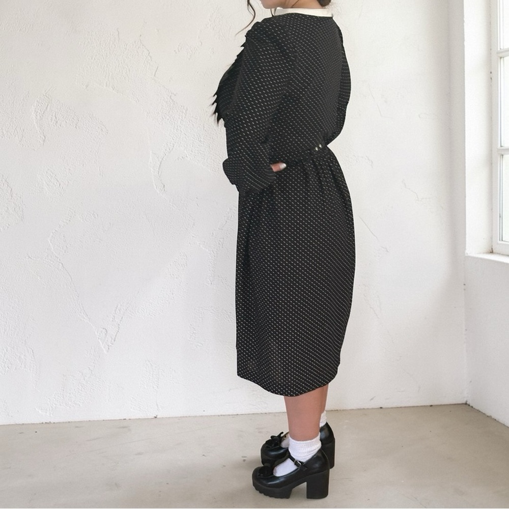 Vintage Sears Secretary Shirt Dress Sexy Teacher HeadMaster 10P Pockets Belt - Picture 7 of 16